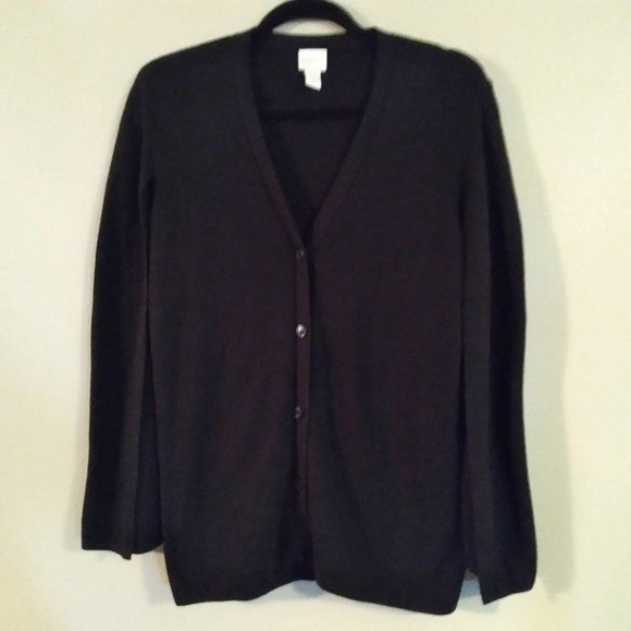 Chico’s Button Closure Knit Cape Cardigan Sz 2 L - Picture 1 of 13
